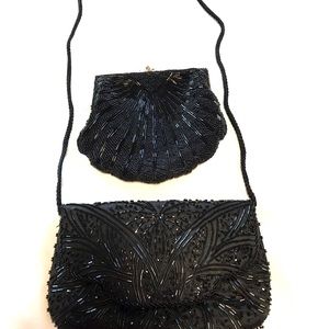 Lot of 2: Black Evening Bags